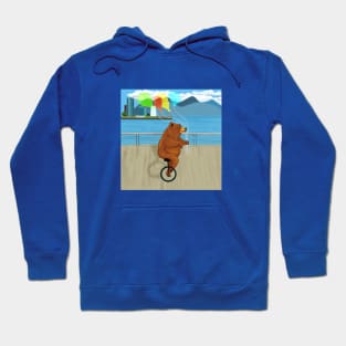 Bear in monocycle Hoodie